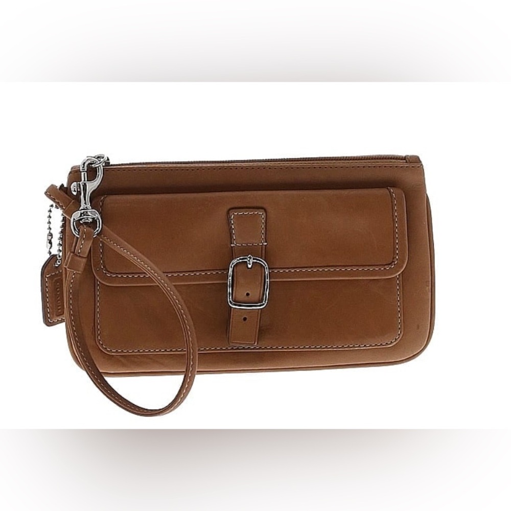 Coach Brown Leather Wristlet